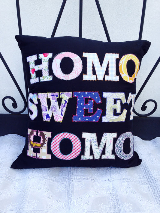 Homo Sweet Homo Cushion Black