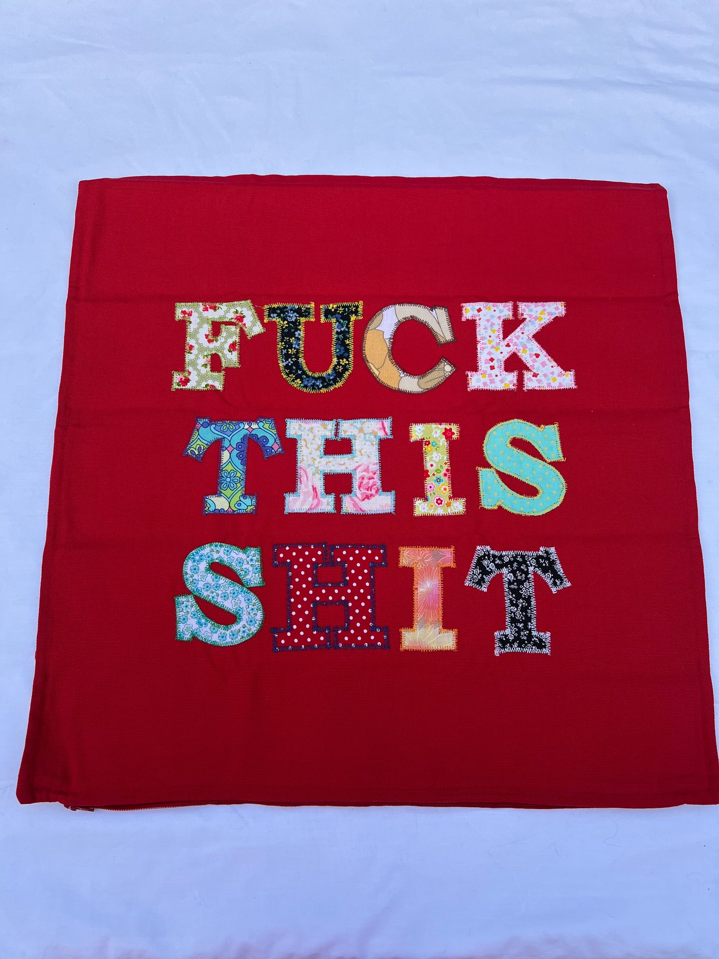 Fuck This Shit Cushion Red