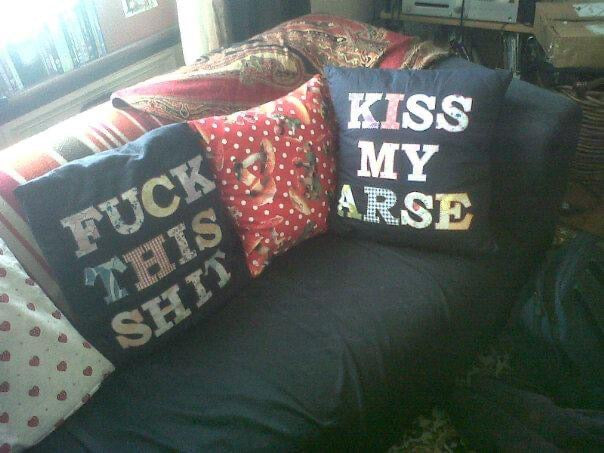 Fuck This Shit Cushion Black