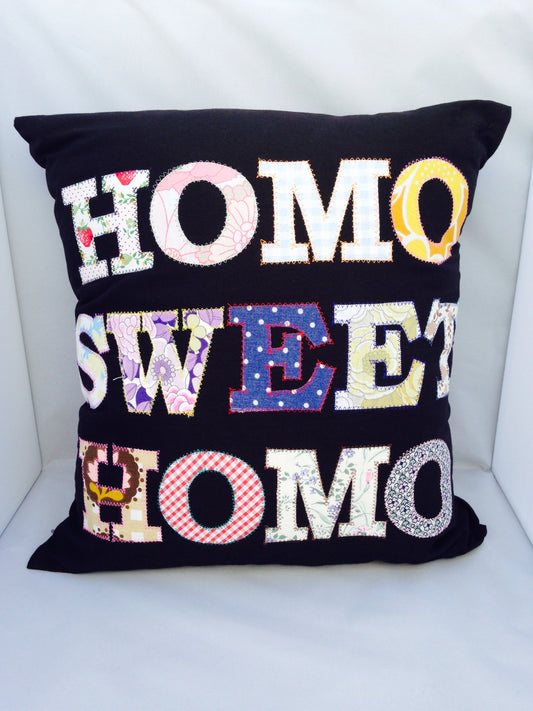 Homo Sweet Homo Cushion Black