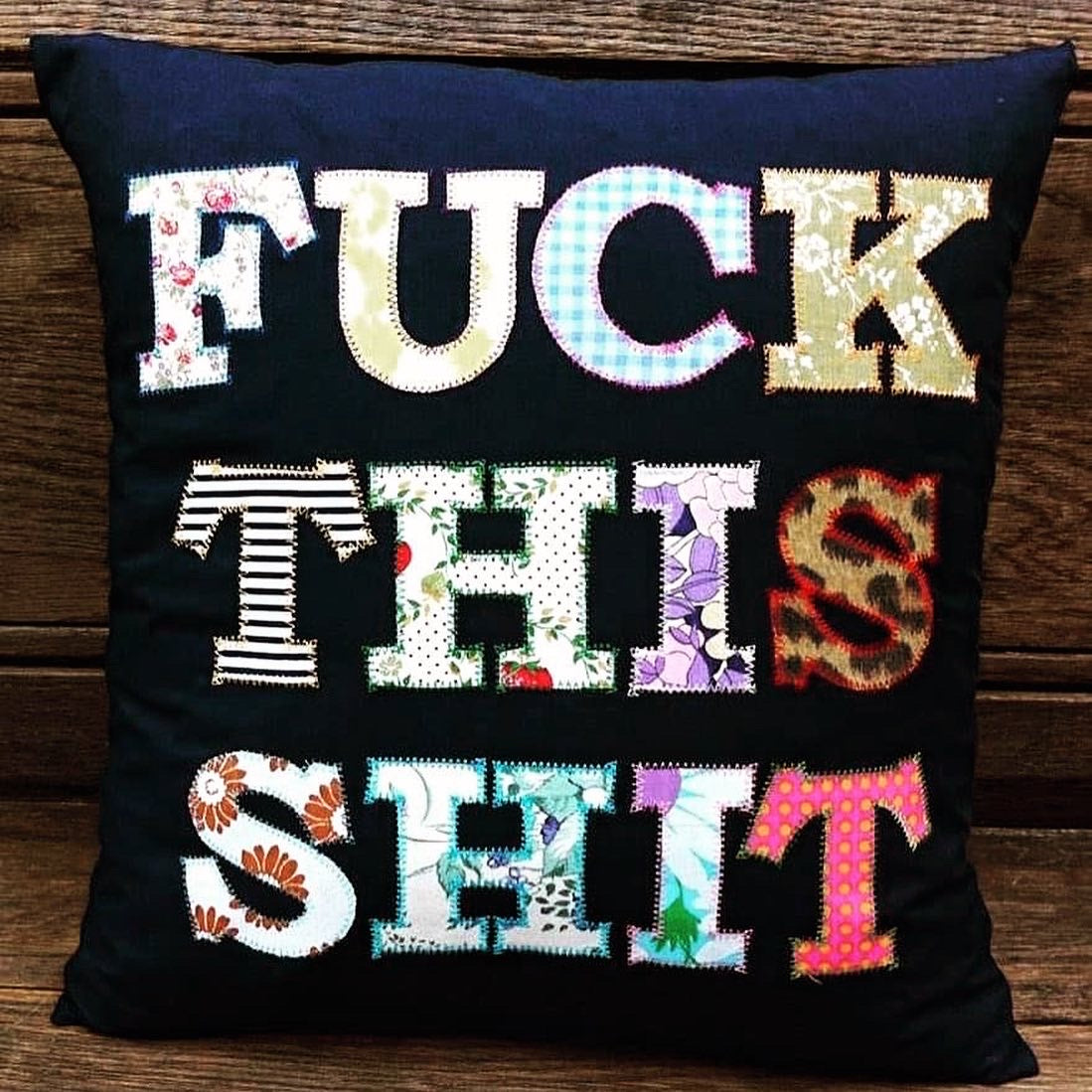 Fuck This Shit Cushion Black